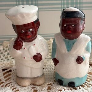 Vintage 40’s Collectable Ceramic Salt and Pepper Shakers